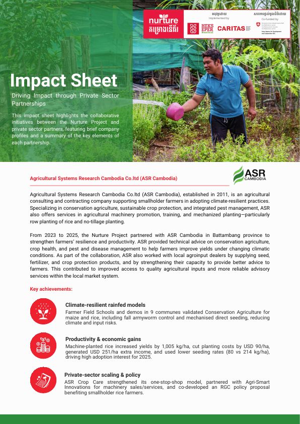 Cover – Impact Sheet: Collaboration with Private Sector