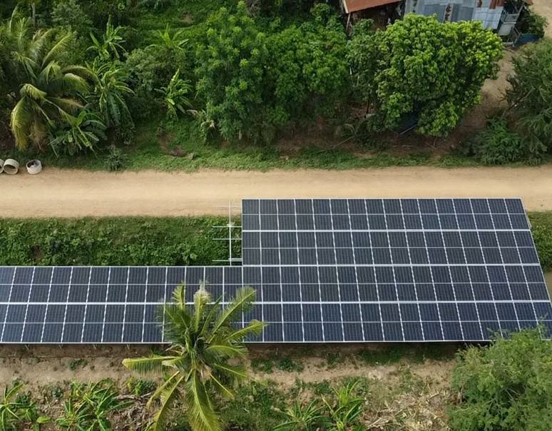 Expanded rice fields with solar irrigation